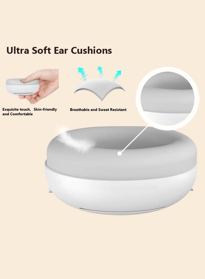 الدليبن واقيات أذن للأطفال الرضع والأطفال الصغار، واقيات أذن قابلة للتعديل لحماية الأذن، وسماعات رأس عازلة للضوضاء لحماية الأذن، والنوم، ومستلزمات السفر للأطفال (رمادي). - Image 5